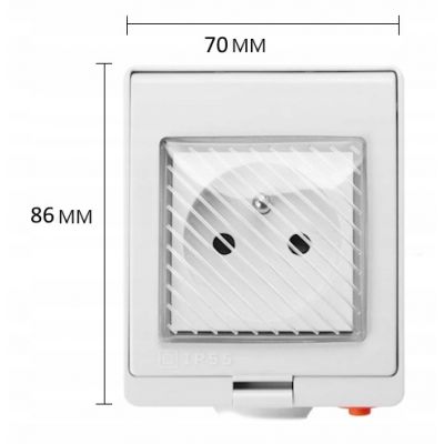 Gniazdo natynkowe hermetyczne IP55 Tuya Smart Wi-Fi ORNO (OR-SH-17405)