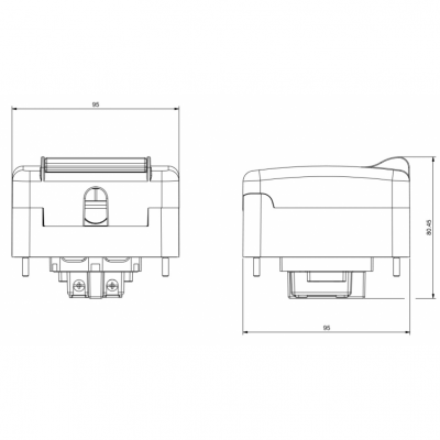 Gniazdo pojedyncze hermetyczne SCHUKO natynkowe IP66 137.6407 Scame Protecta (137.6407)