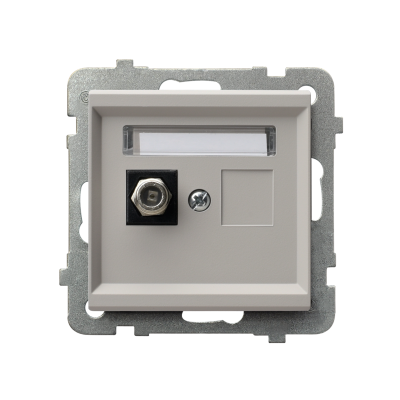 SONATA Gniazdo antenowe typu F pojedyncze kolor kaszmir GPA-1RF/m/82 OSPEL (GPA-1RF/m/82)