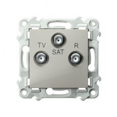 SZAFIR Gniazdo antenowe RTV-SAT końcowe kaszmirowy beż GPA-ZS/m/83 OSPEL (GPA-ZS/m/83)