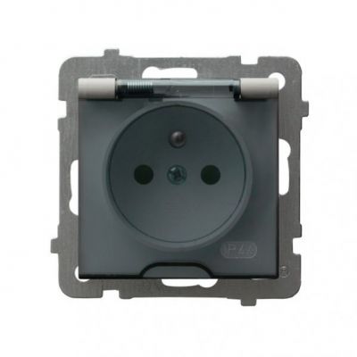 AS Gniazdo bryzgoszczelne z uziemieniem IP44 kaszmir GPH-1GZ/m/82/d OSPEL (GPH-1GZ/m/82/d)