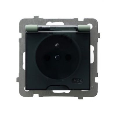AS Gniazdo bryzgoszczelne z uziemieniem IP44 zielony mat GPH-1GZ/m/84/d OSPEL (GPH-1GZ/m/84/d)