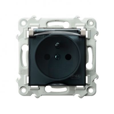 SZAFIR Gniazdo bryzgoszczelne z uziemieniem IP44 klapka kaszmirowy beż GPH-1ZZ/m/83/d OSPEL (GPH-1ZZ/m/83/d)