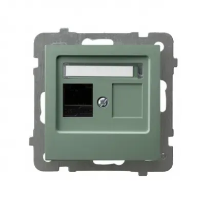 AS Gniazdo komputerowe pojedyncze, kat. 5e MMC - kolor zielony mat (GPK-1G/K/m/84)