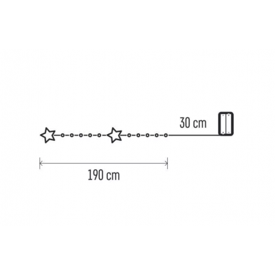 Oświetlenie łączone Standard - zestaw zasilacz + 100LED 10m ciepła biel IP44 timer ZY2277 EMOS (DCGW09)