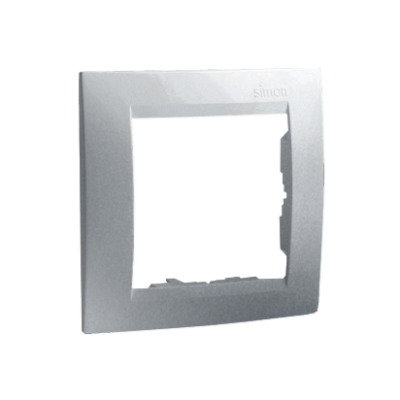 Simon 15 Ramka 1-krotna - uniwersalna poziom i pion aluminium (met.)  produkt wycofany 1501610-026 KONTAKT (1501610-026)