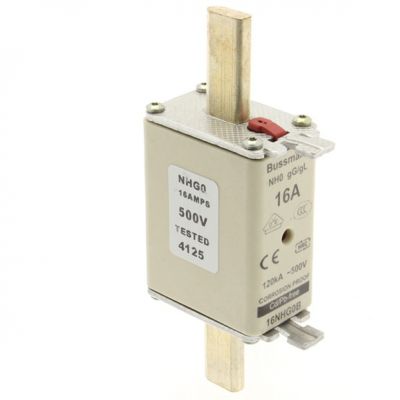 NH FUSE 16A 500V GG/GL SIZE 0 Wkładka NH0 16A 500V GL/GG podwójny wskaźnik 16NHG0B EATON (16NHG0B)