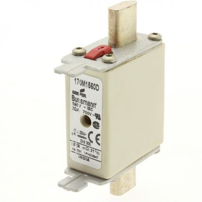 FUSE 20A 690V gR DIN 000 HSDNH Wkładka szybka 20A 690V gR DIN 000 podwójny wskaźnik 170M1560D EATON (170M1560D)