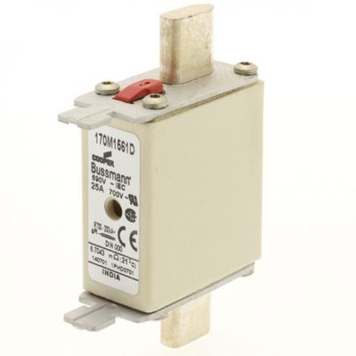 FUSE 25A 690V gR DIN 000 HSDNH Wkładka szybka 25A 690V gR DIN 000 podwójny wskaźnik 170M1561D EATON (170M1561D)