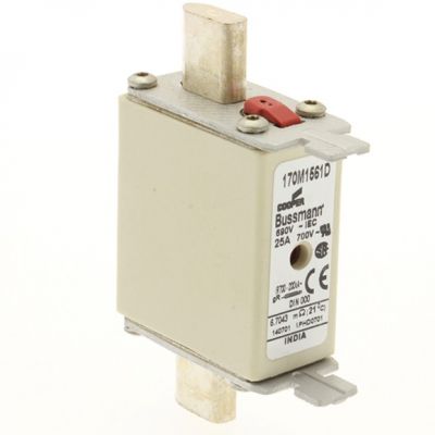 FUSE 25A 690V gR DIN 000 HSDNH Wkładka szybka 25A 690V gR DIN 000 podwójny wskaźnik 170M1561D EATON (170M1561D)