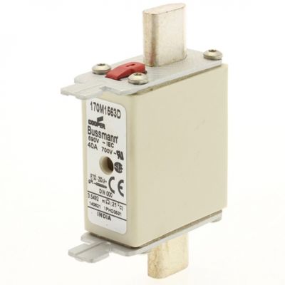 FUSE 40A 690V gR DIN 000 HSDNH Wkładka szybka 40A 690V gR DIN 000 podwójny wskaźnik 170M1563D EATON (170M1563D)