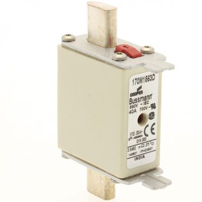 FUSE 40A 690V gR DIN 000 HSDNH Wkładka szybka 40A 690V gR DIN 000 podwójny wskaźnik 170M1563D EATON (170M1563D)