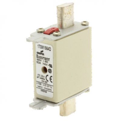 FUSE 50A 690V gR DIN 000 HSDNH Wkładka szybka 50A 690V gR DIN 000 podwójny wskaźnik 170M1564D EATON (170M1564D)