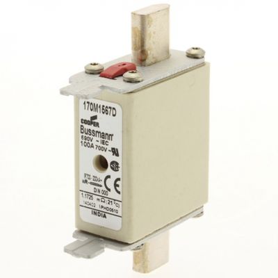 FUSE 10A 690V gR DIN 000 HSDNH Wkładka szybka 10A 690V gR DIN 000 podwójny wskaźnik 170M1558D EATON (170M1558D)