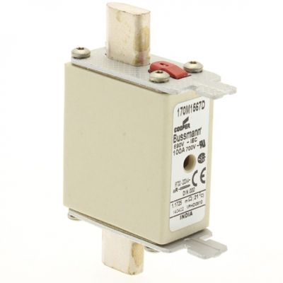 FUSE 100A 690V aR DIN 000 HSDNH Wkładka szybka 100A 690V aR DIN 000 podwójny wskaźnik 170M1567D EATON (170M1567D)