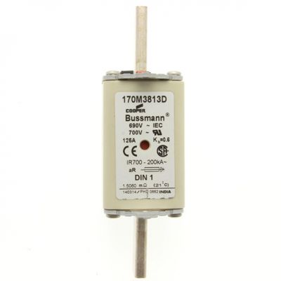 FUSE 125A 690V aR DIN 1 HSDNH Wkładka szybka 125A 690V aR DIN 1 podwójny wskaźnik 170M3813D EATON (170M3813D)