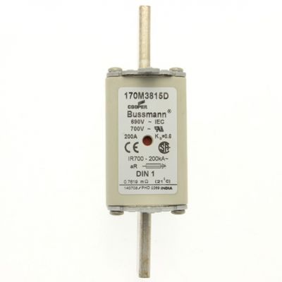 FUSE 200A 690V aR DIN 1 HSDNH Wkładka szybka 200A 690V aR DIN 1 podwójny wskaźnik 170M3815D EATON (170M3815D)