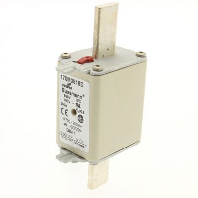 FUSE 350A 690V aR DIN 1 HSDNH Wkładka szybka 350A 690V aR DIN 1 podwójny wskaźnik 170M3818D EATON (170M3818D)