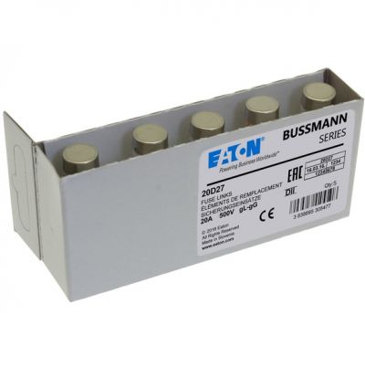 FUSE-D2 20A T GL/GG 500VAC E27 Wkładka DII 20A T GL/GG 500VAC E27 20D27 EATON (20D27)