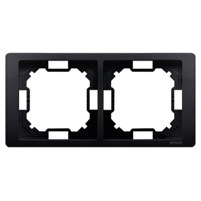 Simon Basic Neos Ramka 2-krotna NEOS – uniwersalna poziom i pion grafit matowy BMRC2/28 produkt wycofany (BMRC2/28)