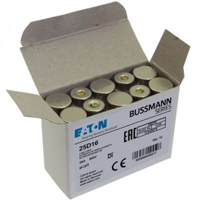 FUSE-D1 25A T GL/GG 500VAC E16 Wkładka DI 25A T GL/GG 500VAC E16 25D16 EATON (25D16)