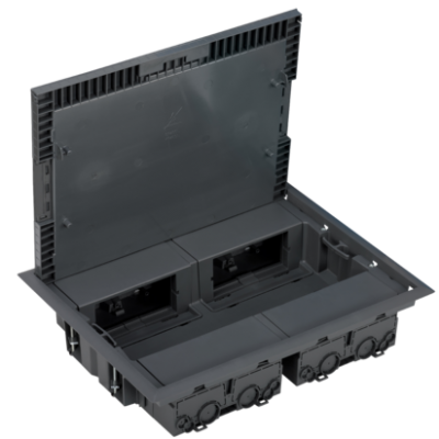 Simon Connect Puszka podłogowa 8x K45 + 4x K45/2 montaż modułów kątowy szary KF400/1 (KF400/1)
