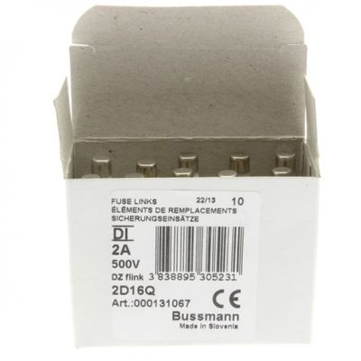 FUSE 2A DI/E16 500VAC DZ Wkładka DI 2A 500VAC DZ E16 2D16Q EATON (2D16Q)