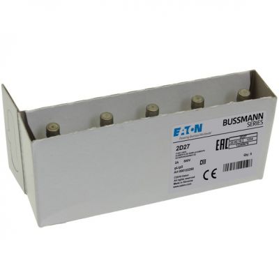 FUSE-D2 2A T GL/GG 500VAC E27 Wkładka DII 2A T GL/GG 500VAC E27 2D27 EATON (2D27)