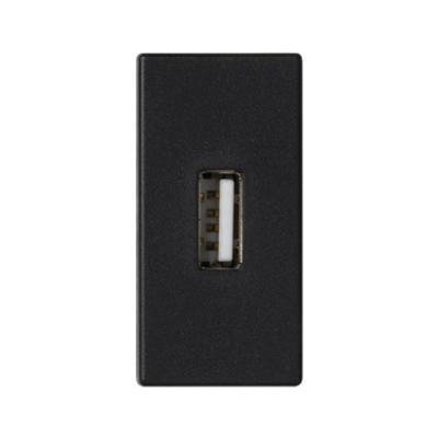 Simon Connect Płytka K45/2 złącza USB typ A żeńskie 225x45mm + gniazdo zaciski śrubowe szary grafit K128B/14 KONTAKT (K128B/14)