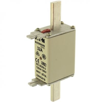 NH FUSE 32A 500V GG/GL SIZE 01 Wkładka NH01 32A 500V GL/GG podwójny wskaźnik 32NHG01B EATON (32NHG01B)