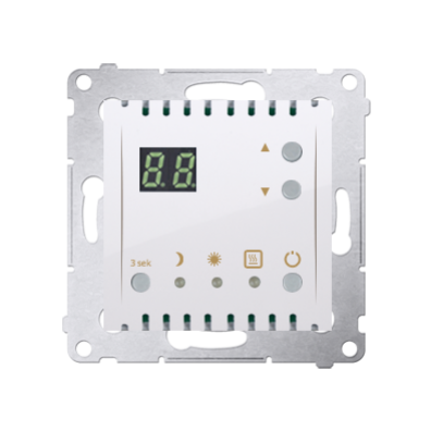 Simon 54 Regulator temperatury z wyświetlaczem z czujnikiem wewnętrznym  16(2) A 230V biały DTRNW.01/11 (DTRNW.01/11)