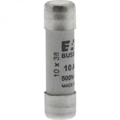 CYLINDRICAL FUSE 10 x 38 10A GG 500V AC Wkładka cylindryczna 10 x 38mm 10A GG 500V AC C10G10 EATON (C10G10)