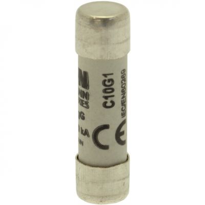 CYLINDRICAL FUSE 10 x 38 1A GG 500V AC Wkładka cylindryczna 10 x 38mm 1A GG 500V AC C10G1 EATON (C10G1)