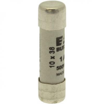 CYLINDRICAL FUSE 10 x 38 1A GG 500V AC Wkładka cylindryczna 10 x 38mm 1A GG 500V AC C10G1 EATON (C10G1)