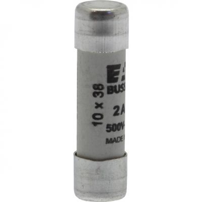 CYLINDRICAL FUSE 10 x 38 2A GG 500V AC Wkładka cylindryczna 10 x 38mm 2A GG 500V AC C10G2 EATON (C10G2)