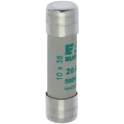 CYLINDRICAL FUSE 10 x 38 20A AM 400V AC Wkładka cylindryczna 10 x 38mm 20A AM 500V AC C10M20 EATON (C10M20)