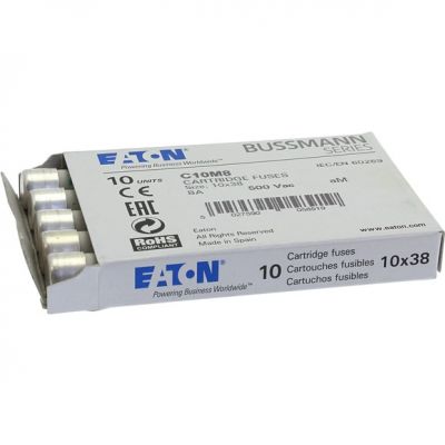 CYLINDRICAL FUSE 10 x 38 8A AM 500V AC Wkładka cylindryczna 10 x 38mm 8A AM 500V AC C10M8 EATON (C10M8)