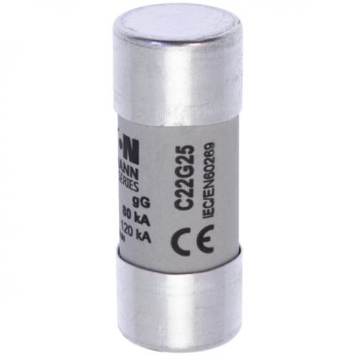 CYLINDRICAL FUSE 22 x 58 25A GG 690V AC Wkładka cylindryczna 22 x 58mm 25A GG 690V AC C22G25 EATON (C22G25)