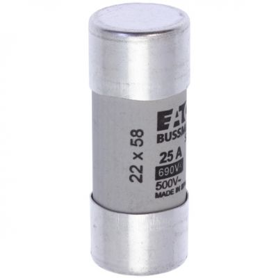 CYLINDRICAL FUSE 22 x 58 25A GG 690V AC Wkładka cylindryczna 22 x 58mm 25A GG 690V AC C22G25 EATON (C22G25)