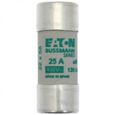 CYLINDRICAL FUSE 22 x 58 25A AM 690V AC Wkładka cylindryczna 22 x 58mm 25A AM 690V AC C22M25 EATON (C22M25)