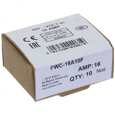 16AMP 600VAC FERRULE 10 X 38MM 16AMP 600VAC cylindryczna 10 X 38mm FWC-16A10F EATON (FWC-16A10F)