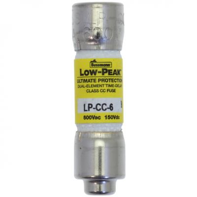 LOW PEAK CC TIME DELAY 6A 600 VAC/150VDC zwłoczna klasa CC LP-CC-6 EATON (LP-CC-6)