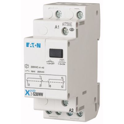 Z-S230/WW Przekaźniki impulsowy bez sygnalizacji diodą LED 16A 230V AC 2 styki przemienne 265312 EATON (265312)