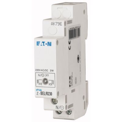 Z-BEL/G230 Lampka modułowa zielona z funkcją migania 110-240V AC/DC 284930 EATON (284930)