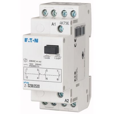 Z-S8/2S2O Przekaźniki impulsowy z sygnalizacją diodą LED 16A 8V AC 2Z 2R 265310 EATON (265310)