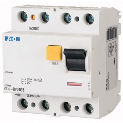 Wyłącznik różnicowoprądowy 3P+N 25A 30mA Typ AC CFI6 25/4/003 235776 EATON (235776)