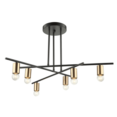 ITALUX lampa wisząca Normani E27 60W 220V IP20 kolor - brąz, czarny (MDM3658/6 BK+BRO)