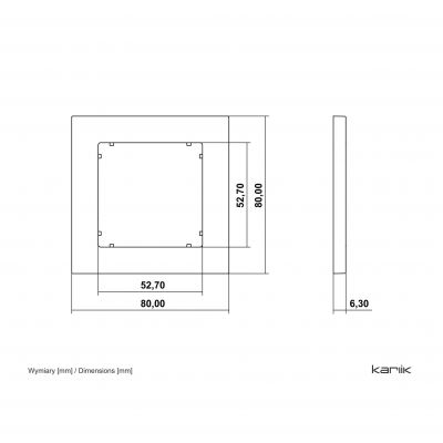 KARLIK MINI Ramka pojedyncza kwadratowa z tworzywa taupe 60MR-1 (60MR-1)