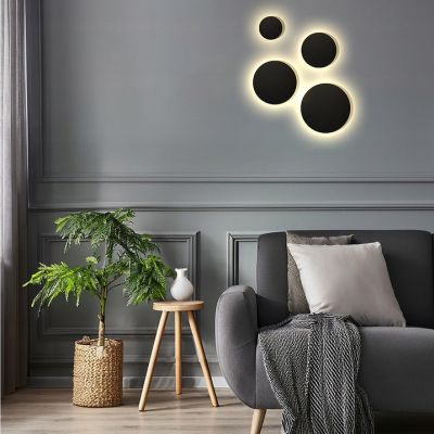 Kinkiet lampa ścienna Disk 9W 3 barwy światła IP65 czarny ML1285 MILAGRO (ML1285)