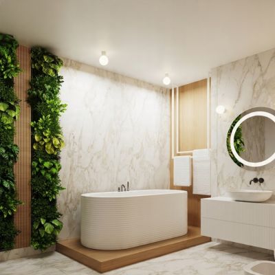 Kinkiet ryflowany HALO IP44 biały SL.1707 SOLLUX (SL.1707)